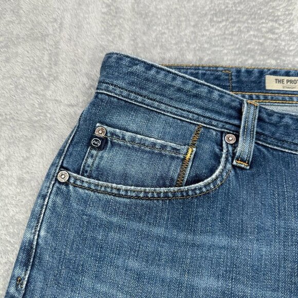 Adriano Goldschmied Jeans The Protege Mens 38x31 Blue Straight Leg Stretch Loose - Picture 5 of 16